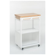 Foppapedretti Benchef Bianco Carrello Porta microonde Tagliere