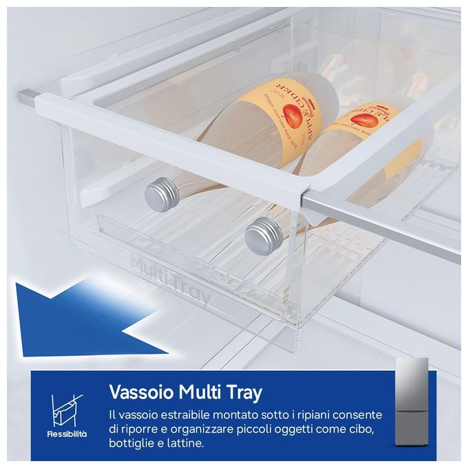Samsung RB53DG706BS9EF Frigorifero Combinato 538 L 203 cm Classe B 35 dB Total No Frost Twin Cooling Wi-Fi SpaceMax (203x75x71 cm) colore Acciaio Inox