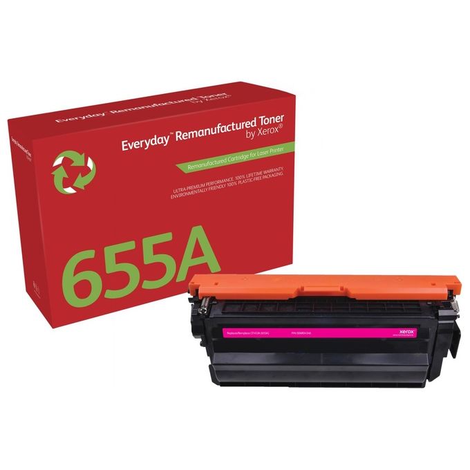 Xerox 006R04346 Toner rigenerato Everyday Magenta compatibile con HP 655A CF453A resa 10500 pagine colore Magenta