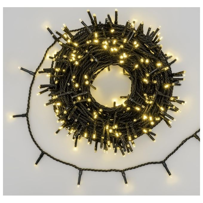 Lotti TLG750 Catena Luminosa 53 m 750 LED Bianco Caldo Cavo Verde Controller Memory colore Bianco