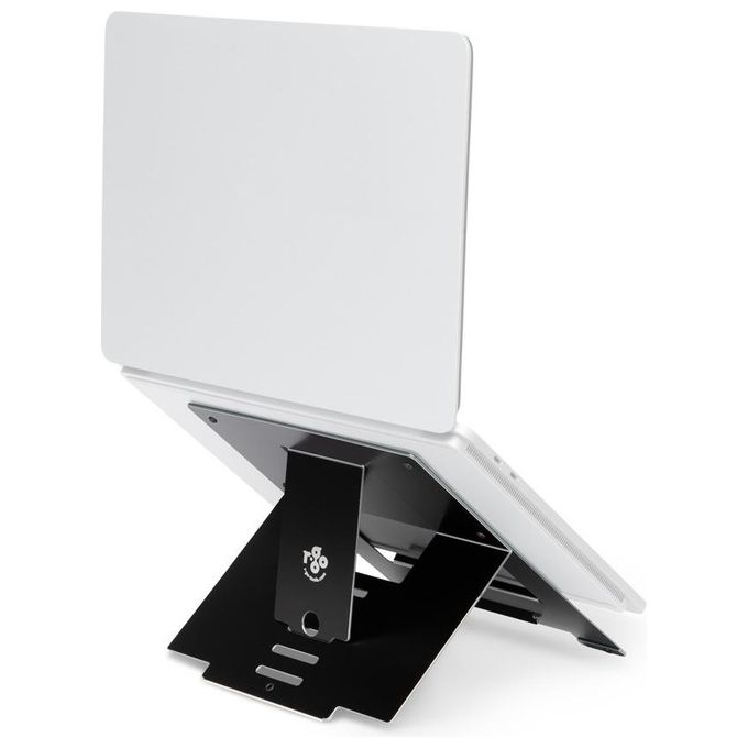 R-Go Tools RGORISTBL R-Go Riser Supporto per Laptop Regolabile in 5 Posizioni Inclinazione 30°-57° in Alluminio Hylite 5 kg colore Nero