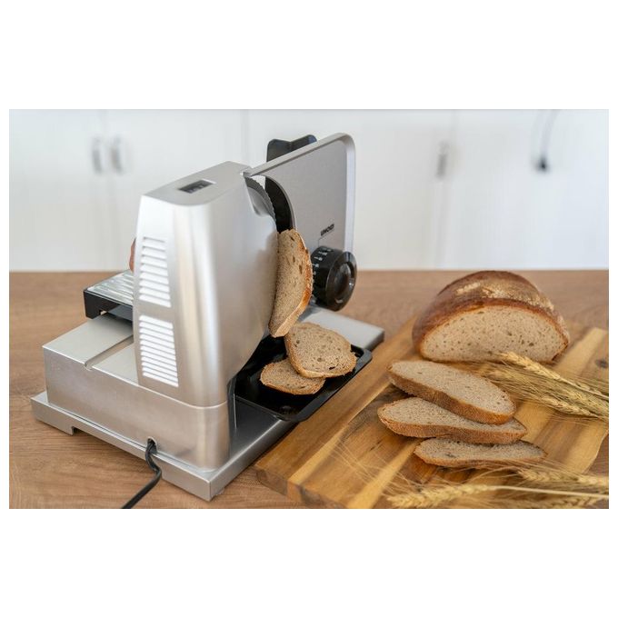 Unold Affettatrice Metallo Plus 100W a Filamento Libero in Acciaio Inox