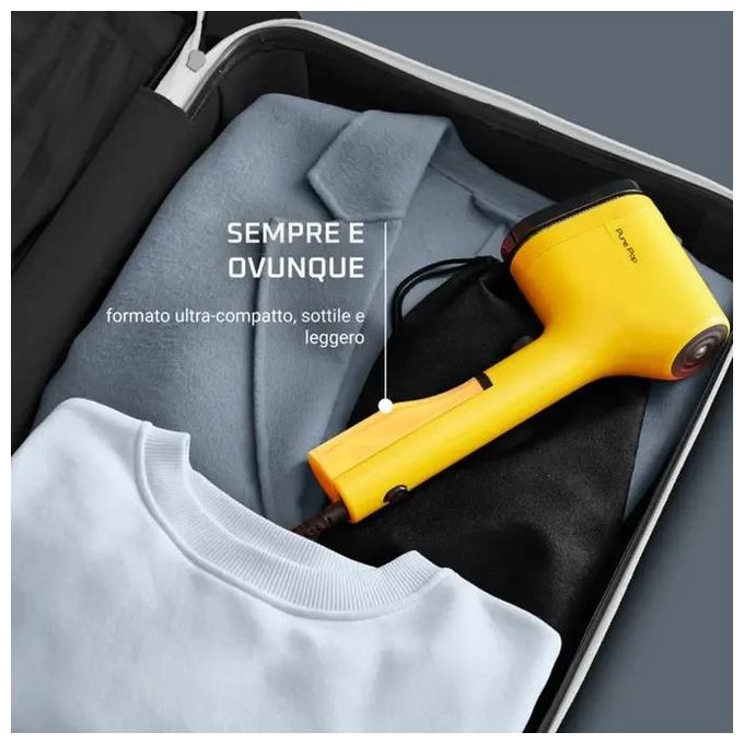 Rowenta DR2026D1 Pure Pop Stiratore Verticale Portatile a Vapore 1300W Riscaldamento 15 sec Vapore 20 g-min colore Giallo