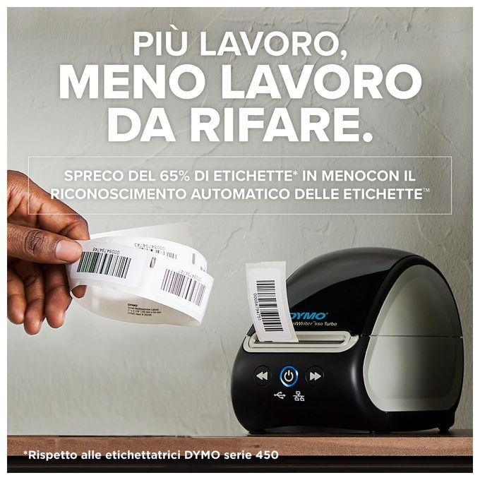 Dymo 2112723 LabelWriter 550 Turbo Stampante di Etichette Termica Diretta 90 etichette-min USB LAN colore Nero
