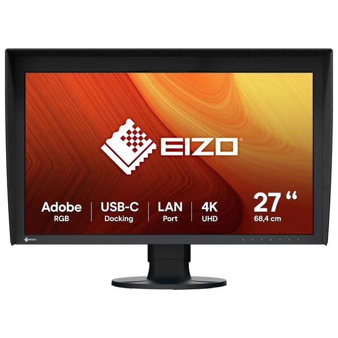 EIZO CG2700X ColorEdge Monitor 27'' 4K UHD IPS 500 cd-m² 10 bit HDR HLG-PQ USB-C 94W colore Nero