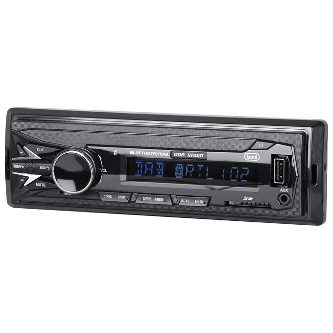 Trevi 0575100 AUTORADIO DAB FM 160W WIRELESS USB SD AUX-IN SCD 5751 DAB 1 DIN 160 W DAB+ FM MP3 LCD Blu colore Nero