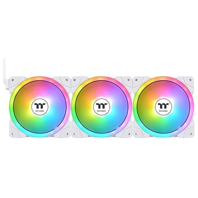 Thermaltake 351090 SWAFAN EX12 ARGB Ventola per Case 12 cm 3 Pezzi Illuminazione ARGB Connessione Magnetica 4-pin PWM 3-pin ARGB colore Bianco