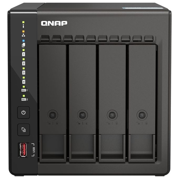 Qnap TS-453E-8G NAS Tower 4 Bay Intel Celeron J6412 8 GB DDR4 2x 2.5GbE 2x HDMI colore Nero