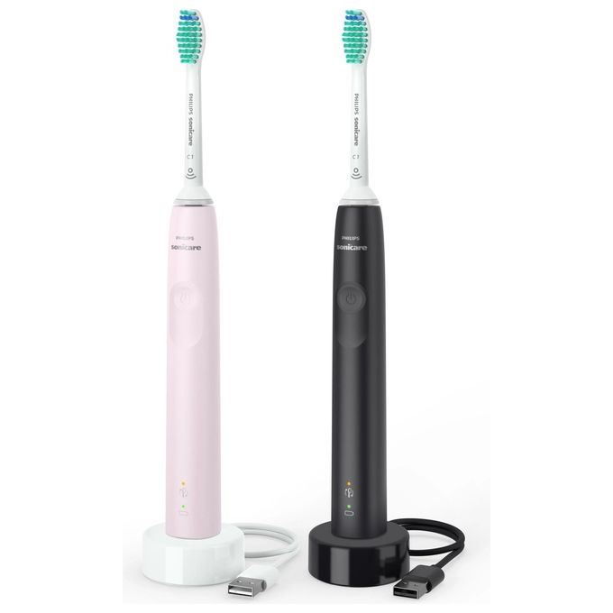 Philips HX3675-15 Serie 3100 Spazzolino elettrico sonico 1 modalita' Timer 2 min autonomia 336 ore colore Nero Rosa