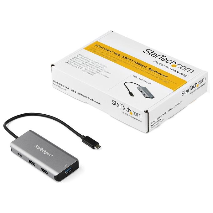 StarTech.com Hub Usb-C a 4 Porte 10Gbps 3 Usb-A e 1 Usb-C