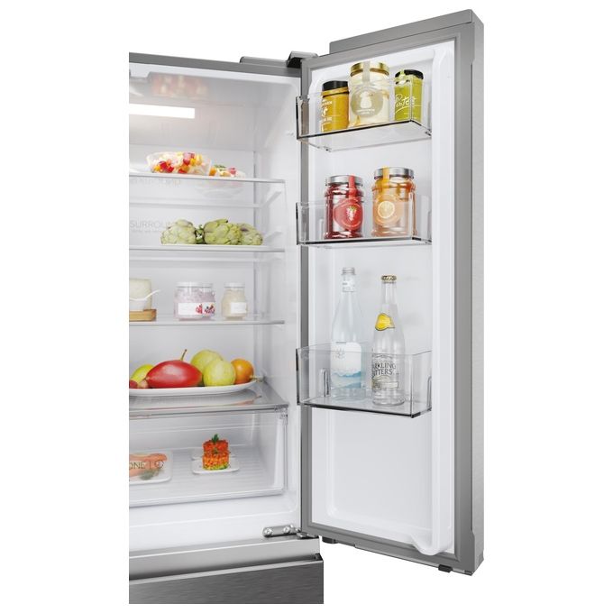 Haier HFR3718ENMM FD 70 Serie 3 Frigorifero 4 Porte 402 L 177 cm Classe E 37 dB No Frost Wi-Fi colore Inox