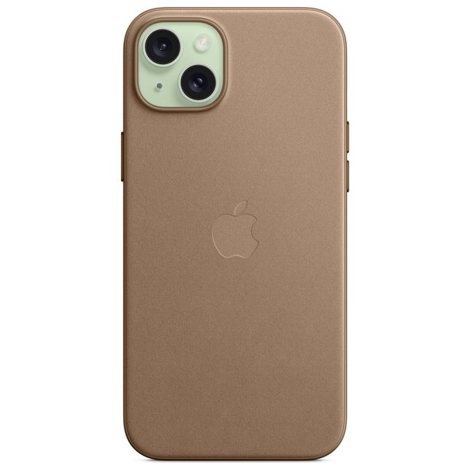 Apple MT473ZM-A Custodia MagSafe in tessuto FineWoven per iPhone 15 Plus colore Grigio talpa