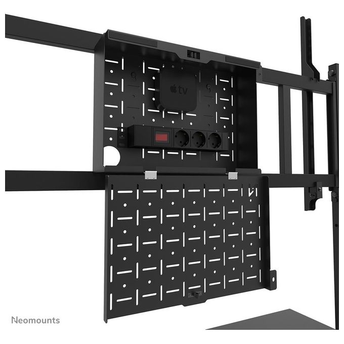 Neomounts FL50-575BL1 Carrello TV per schermi 65-115 pollici portatile con regolazione manuale altezza 10 cm e capacita' 125 Kg colore Nero