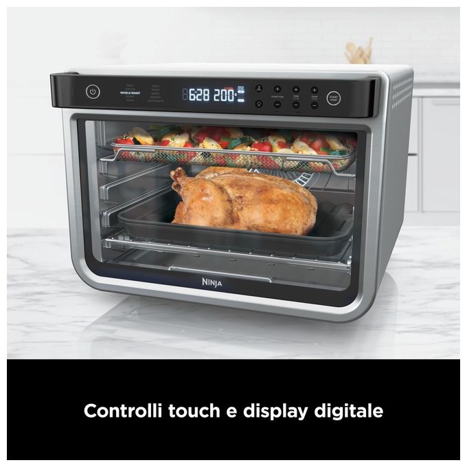 Ninja DT200EU Foodi Forno Multifunzione 10 in 1 29 Litri 2400W Nero-Argento