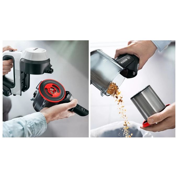 Bosch BBS711W Unlimited Scopa Elettrica Senza Filo Senza Sacchetto 0.3 L Batteria 18V 3Ah colore Bianco