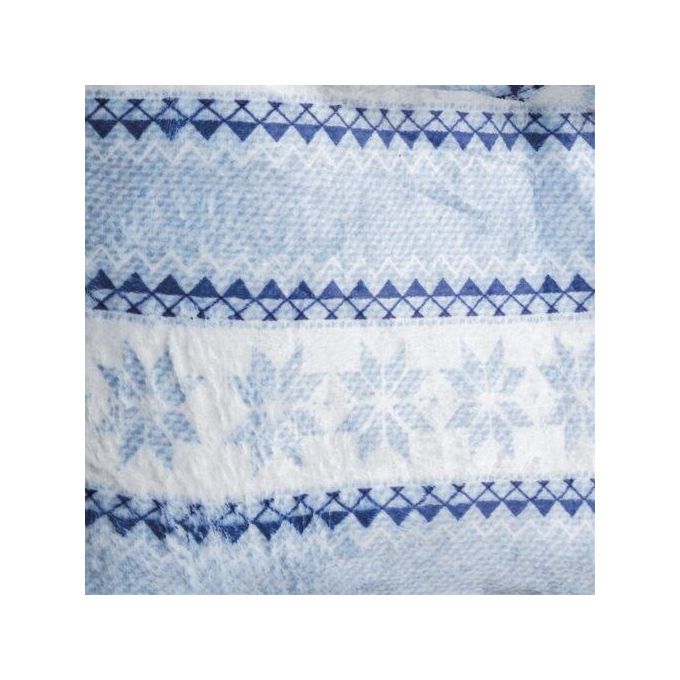 Macom 943 Morby Plaid Coperta Riscaldabile con Tasca per i Piedi 160 W 9 Temperature Timer 120x180 cm colore Blu Bianco