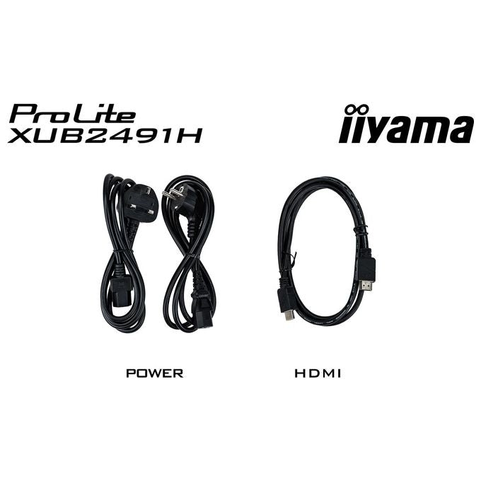 Iiyama XUB2491H-B1 ProLite Monitor PC 23.8'' IPS Full HD 1920x1080 100Hz 0,5ms AMD FreeSync colore Nero
