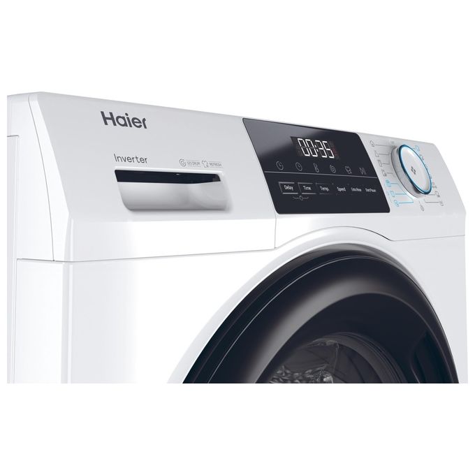 Haier HW100-BP14929A-S Lavatrice a carica frontale 10Kg 1400 giri Classe A 15 programmi Motore Inverter 60x57x85 Bianco