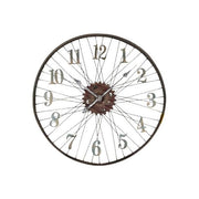 Lowell Orologio da Parete 60cm Ruota di Bicicletta in Metallo Anticato