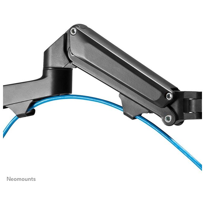 Neomounts DS70-750BL1 Braccio per Monitor 17-27 Pollici Regolabile con Molla a Gas 7 kg VESA 75x75 100x100 cm Morsetto Occhiello colore Nero