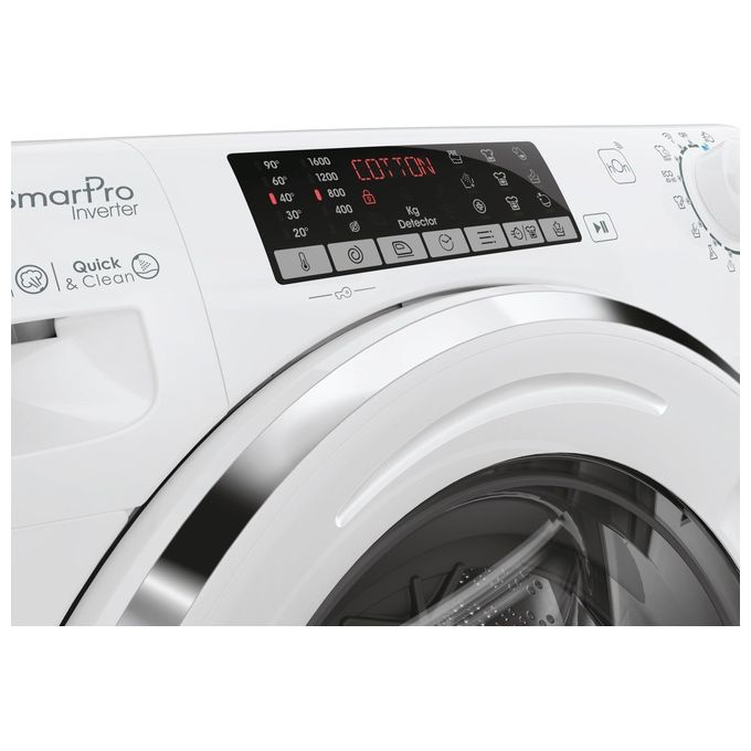 Candy CSO 6106TWMC-1-S - Lavatrice Caricamento Frontale 10 kg, 1600 rpm, Classe A, Wi-Fi + Bluetooth, 16 programmi, (85x60x53 cm), Bianco