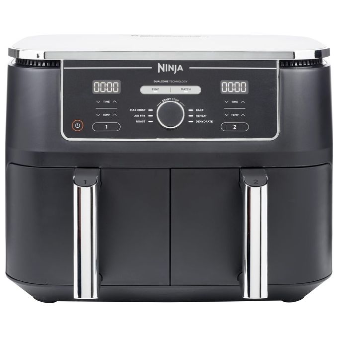 Ninja AF400EU Friggitrice ad aria Dual Zone 9.5 L 2470 W 6 funzioni 2 cestelli digitale colore Nero