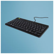 R-Go Tools RGOCOITWDBL R-Go Compact Break Tastiera Ergonomica Cablata USB-C QWERTY Italiano con Software Break LED Integrato colore Nero