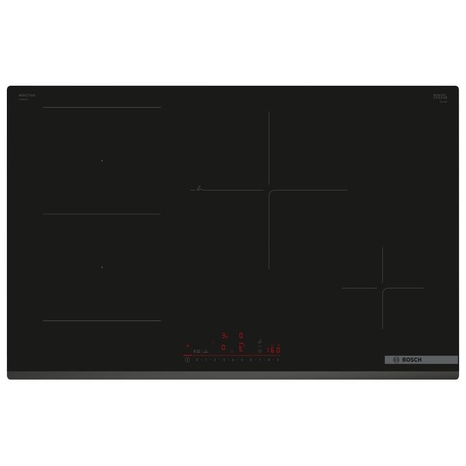 Bosch PVS83KHC1Z Serie 6 Piano cottura a induzione 80 cm 4 zone Touch DirectSelect PowerBoost Wi-Fi Home Connect colore Nero