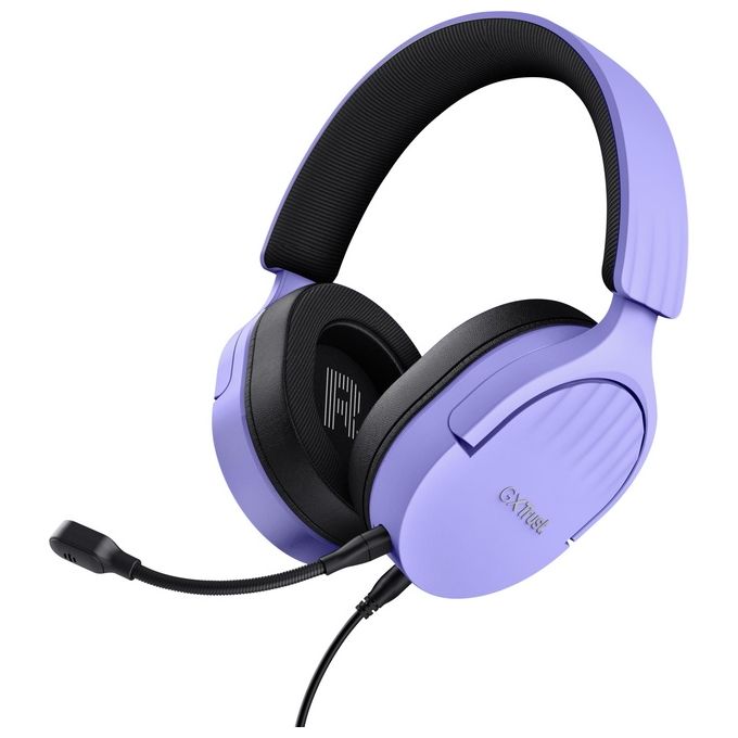 Trust 25301TRS GXT 489P Fayzo Cuffie Gaming Cablate Over-Ear con Microfono Rimovibile Driver 50 mm Audio 7.1 35% Plastica Riciclata Colore Viola