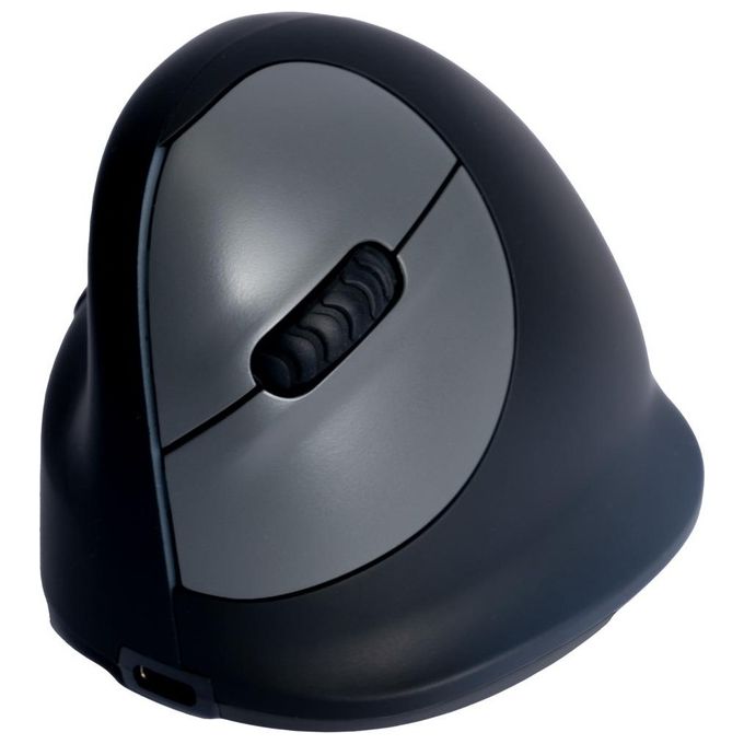 R-Go Tools RGOHEWLL Mouse Ergonomico Verticale con Software Pausa 5 Pulsanti 2400 DPI Bluetooth 5.0 colore Nero