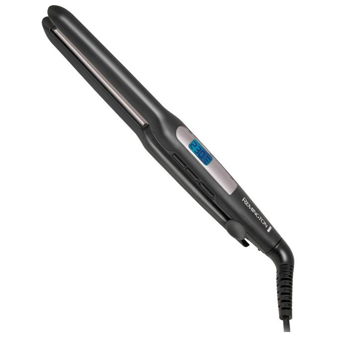 Remington S5515 Piastra per Capelli Pro-Ceramic Extra Slim Piastre Extra Sottili Rivestimento in Ceramica Avanzata 9 Impostazioni Temperatura 150-230°C Riscaldamento Rapido in 15 Secondi colore Nero