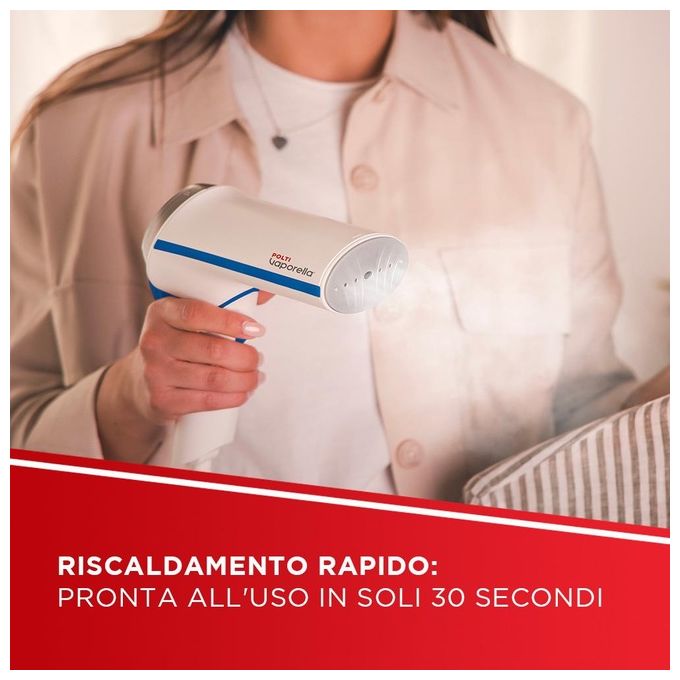 Polti GSM50B Ferro da Stiro Verticale Stiratrice a Vapore Portatile Potenza 800 Watt colore Bianco e Blu