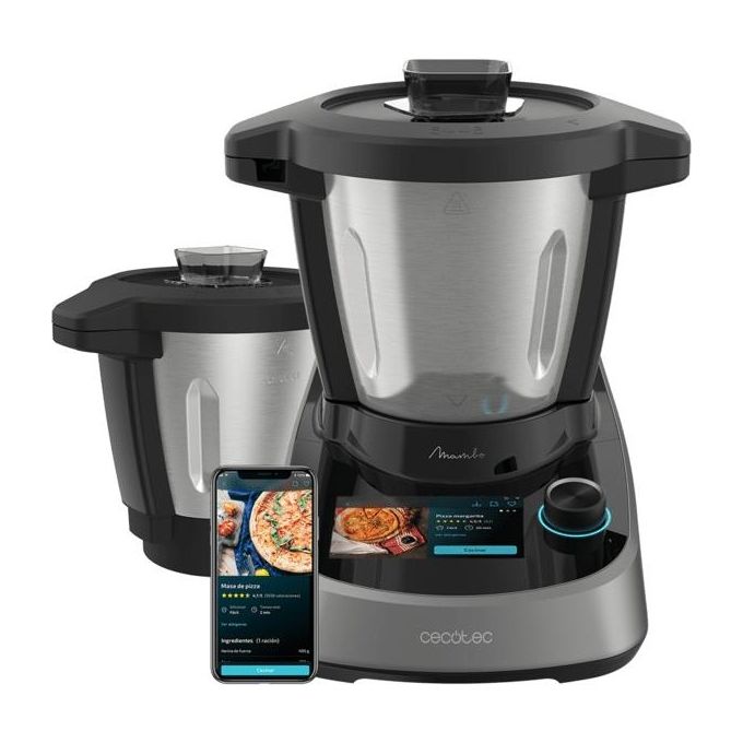 Cecotec 04346 Mambo Touch Robot da Cucina Multifunzione 1600W 3,3L 37 Funzioni Display TFT 5'' App colore Nero