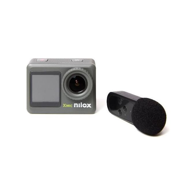 Nilox 8050162355151 XMIC Action Cam 5K 30fps 4K 60fps 50 MP Wi-Fi Microfono Wireless Custodia Impermeabile 30m colore Nero