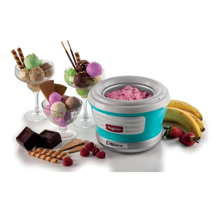 Ariete 643 Party Time Gelatiera Ice Cream Maker 1,5 L 12 W cestello doppio isolamento colore Azzurro
