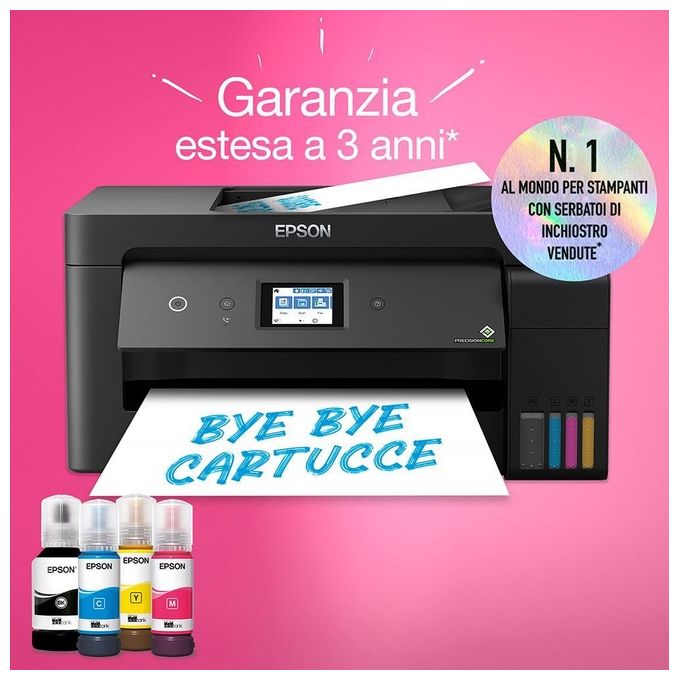 Epson C11CH96401 EcoTank ET-15000 Stampante Multifunzione Inkjet A3+ 4800x1200 DPI Wi-Fi Ethernet ADF Fronte Retro colore Nero