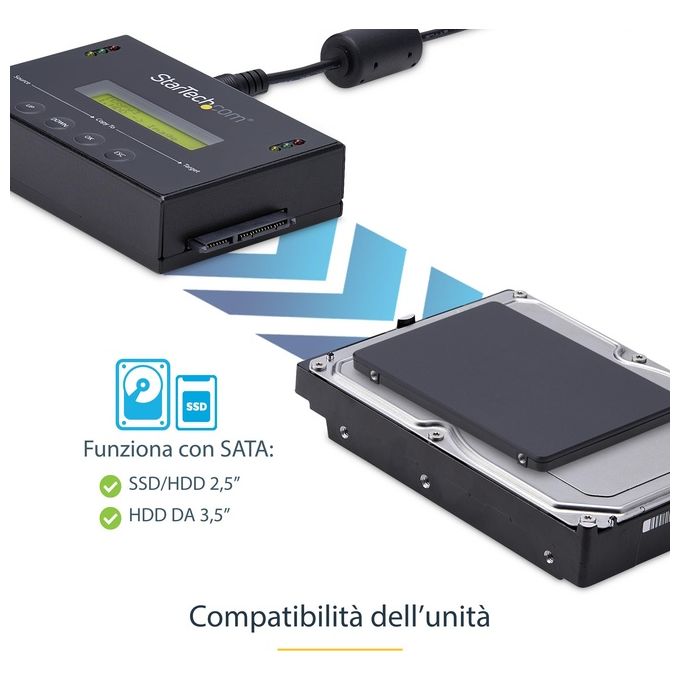 StarTech Duplicatore Autonomo per HDD SATA 6Gbpm da 2,5-3,5'' con archivio immagini HDD multiple