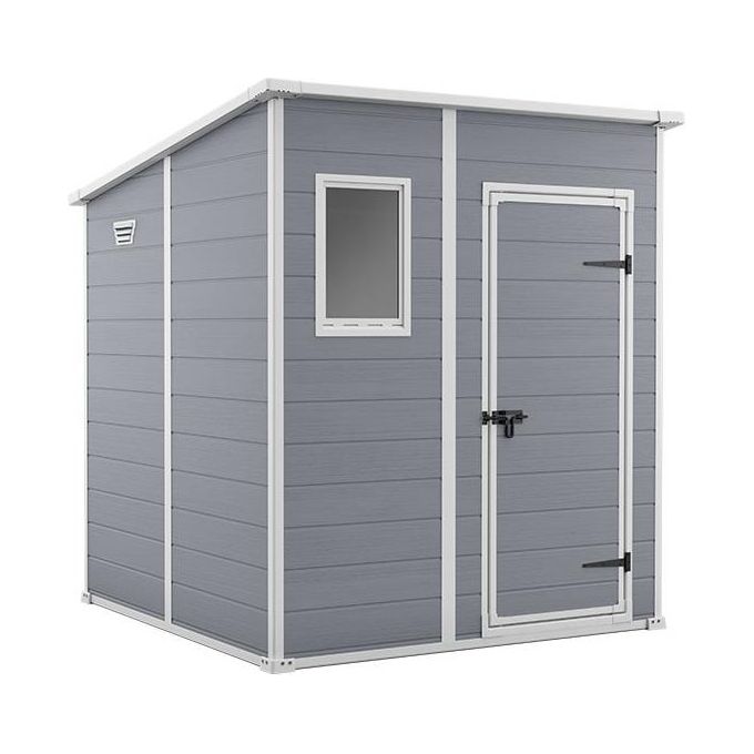 Keter Casetta da Giardino Manor Pent 6X6 in Resina 183,5x185x200,5h Grigio