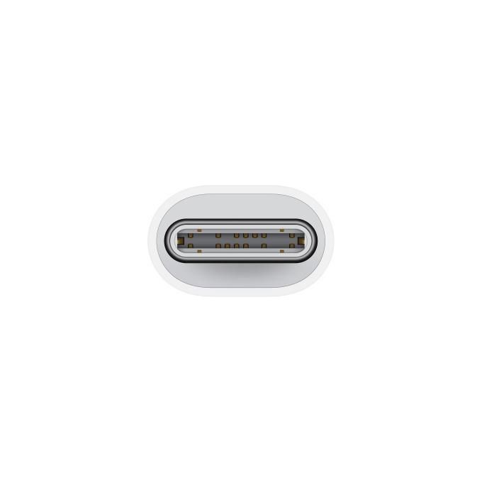 Apple MUQX3ZM-A Adattatore da USB-C a Lightning Connettore USB-C Maschio e Lightning Femmina colore Bianco