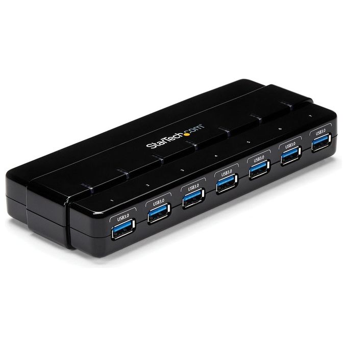 StarTech HUB USB SuperSpeed 3.0 a 7 porte alimentato - Perno e concentratore USB 3.0 ultra veloce - Nero