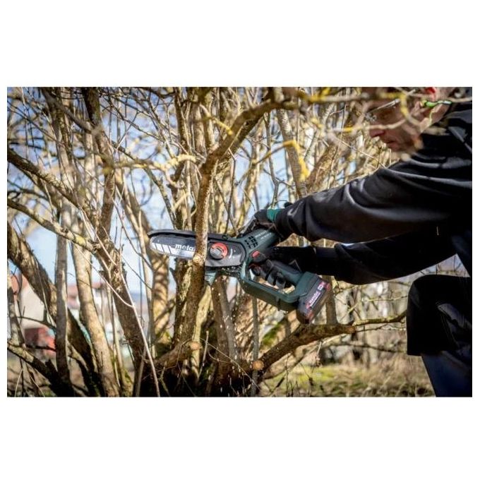 Metabo MS 18 LTX 15 Sega a Batteria 18 V guida 15 cm velocita' catena 5 m-s colore Nero Verde Rosso