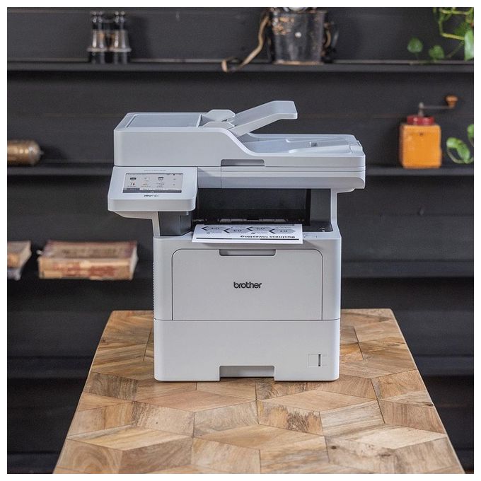 Brother MFCL6710DWRE1 MFC-L6710DW Stampante Multifunzione Laser Monocromatica A4 50 ppm WiFi LAN USB Touchscreen 12.7'' ADF 70 fogli Toner incluso colore Nero