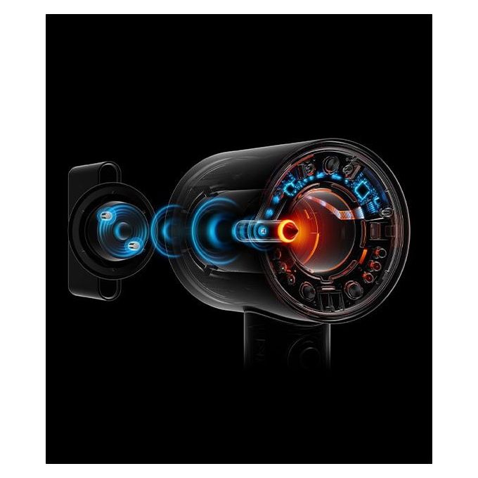 Dyson 515276-01 Supersonic Nural Asciugacapelli 1600W Motore V9 3 Velocita' 4 Temperature con Accessori colore Blu Arancione