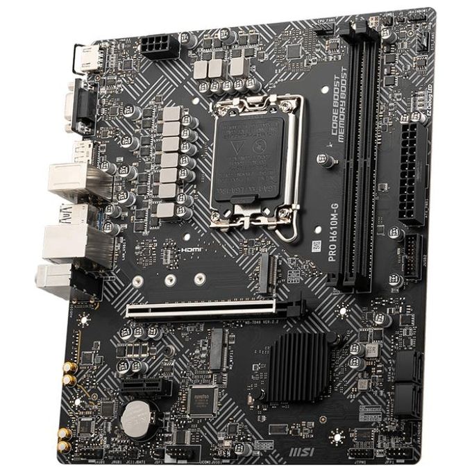 MSI PRO H610M-G Scheda Madre micro ATX Intel H610 LGA 1700 DDR5 96 GB Dual Channel 5600 MHz HDMI 2.1 DisplayPort 1.4 colore Nero