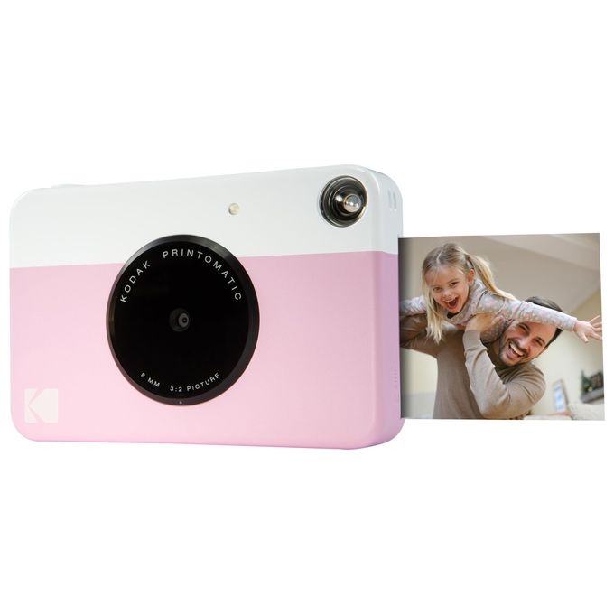Kodak RODOMATICPK Printomatic Fotocamera Istantanea 5 MP Stampa ZINK 2x3'' Foto Retroadesive colore Rosa
