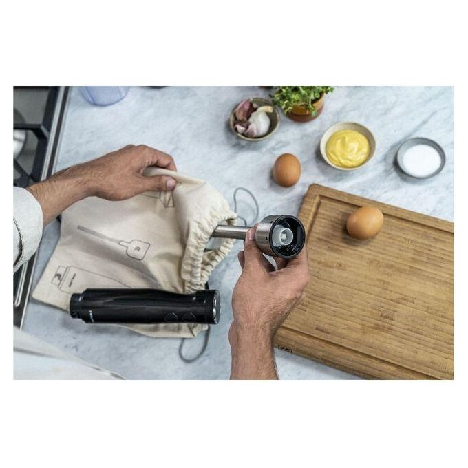 ZWILLING 1021605 Enfinigy Frullatore a immersione 800W 9 velocita' regolabili con funzione pulse Lama alettata Piranha Bicchiere 600 ml BPA-free colore Nero