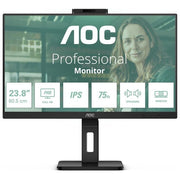 AOC 24P3QW Monitor PC 23.8'' Full HD IPS 1920x1080 100Hz 4ms USB Hub Webcam colore Nero