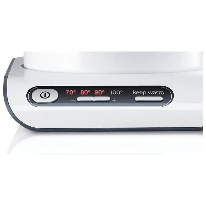 Bosch TWK8611P Styline Bollitore Elettrico 1,5 L 2400 W KeepWarm Temperature Control colore Bianco Antracite