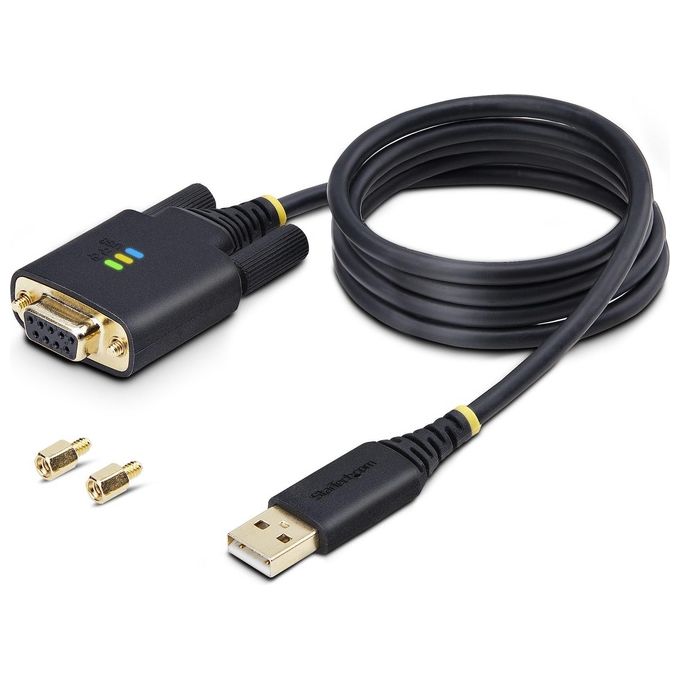 StarTech.com 1P3FFCNB-USB-SERIAL Cavo Seriale Nero 1mt USB tipo A DB-9