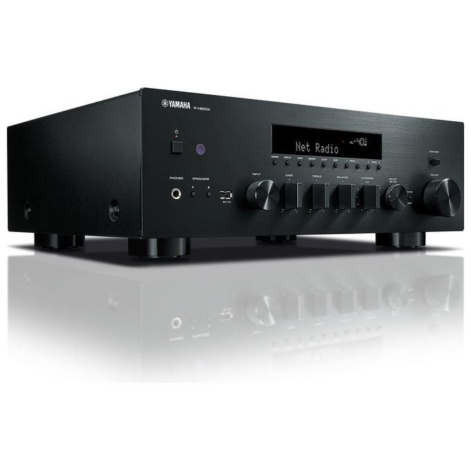 Yamaha R-N600A Sintoamplificatore di Rete Stereo MusicCast 80W Wi-Fi Bluetooth AirPlay DAB Phono colore Nero